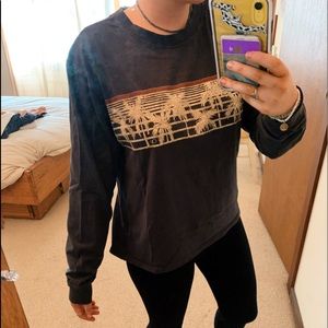 palm tree surfer long sleeve
